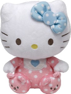 Jungly World HELLO KITTY - pink baby w/rattle  - 6 inch