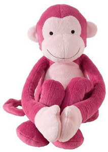 Lambs & Ivy Lollipop Jungle Plush, Pink Monkey - 30 inch