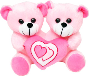 Tabby Toys Cute Teddy Bear Holding Heart - 22 cm