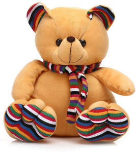 Dayzee Cute Brown Muffler Teddy - 35 cm