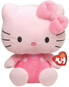 TY Beanie Babies Hello KitAll Pink