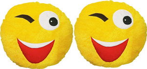 Gold Dust VKI2x4 Smiley Emoticon Decorative Cushion - 15 inch