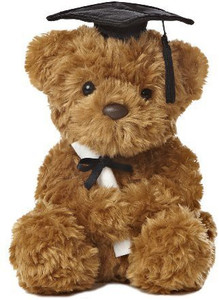 Aurora World Graduation Bear Plushblack Cap85