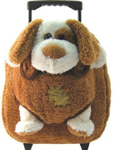 Kreative Kids New Sweet Kid'S Plush Animal Puppy Rolling Backpack