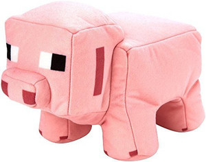 Mattel Minecraft Reversible Plush, Pig to Porkchop - 36 inch