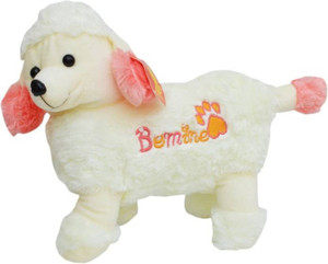 ERABBIT Furry White Puppy with adorable cap - 30 cm