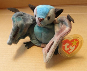 Smartbuy Ty Beanie Babies Batty The Bat Animal Plush 4 1/2 Inches
