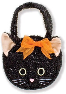 North American Bear Company Goody Bag Black Cat Plush Purse