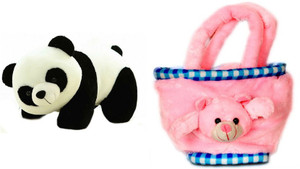 Deals India Panda Soft Toy (26 cm) and Teddy bag(30 cm) combo - 26 cm