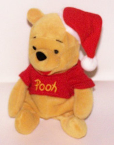 Disney Bean Bag Pooh As Santa
