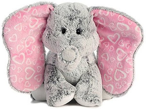 Aurora World Lots Of Love Grey Elephant Plushsmall - 20 inch