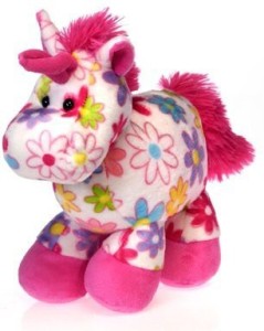 Fiesta Toys 10' Unicorn Pink With Floral Print Plush Animal