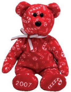 Ty Beanie Babies Candy Canes Bear Red (Hallmark Exclusive)