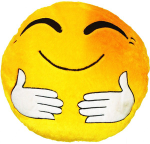 Gold Dust VKIE Smiley Emoticon Decorative Cushion - 15 inch