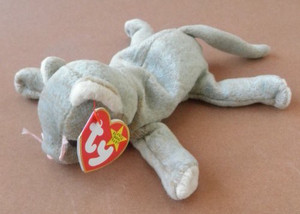 G15094839 Ty Beanie Babies Scat The Cat Plush Animal Grey Best
