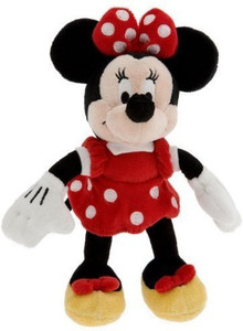 Disney Minnie Mouse Mini Bean Bag Plush Red Dress