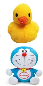 VRV Multicolour Doraemon and Musical Duck  - 20 cm