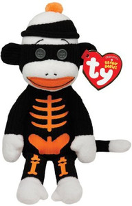 TY Beanie Babies Tricks Sock Monkey Skeleton