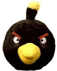 Angry Birds 8 Inch Deluxe Plush With Sound Black Bird