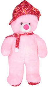 Atorakushon Cute Soft Standing Bow Cap Teddy Bear - 105 cm