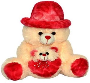 S S Mart Creame Large Mother Teddy Bear with Cap Soft Toy 3 Feet  - 90 cm