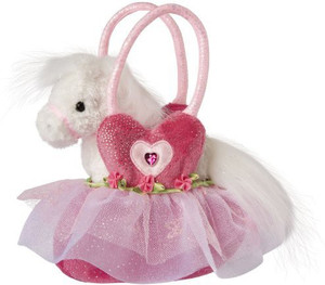 Douglas Cuddle Toys Pink Ballerina Bag With White Horse