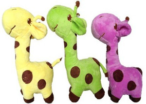 Chinmayi Small Three Combo Giraffe Soft Toy, Gift Smile To Your Kids - 24 cm
