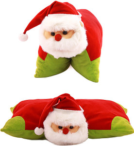 Kuddles Soft Christmas Santa Cushion & Toy - 20 cm