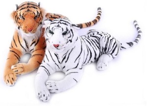 Deals India White and Brown Tiger Combo  - 14 inch