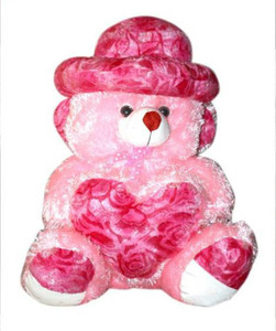 SS Mart Large Pink Teddy Bear with Cap 3 feet - 90 cm