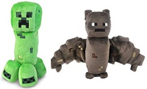 Mojang Minecraft Creeper And Bat Plush Set8 Inches
