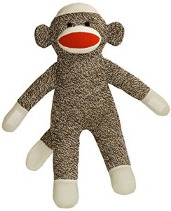 Aurora World 12 Inch Brown Sock Monkey with Velcro Hands  - 20 inch