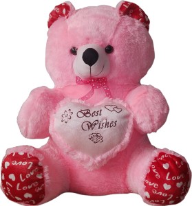GRJ India 10 Inches Teddy Bear With Heart  - 10 inch