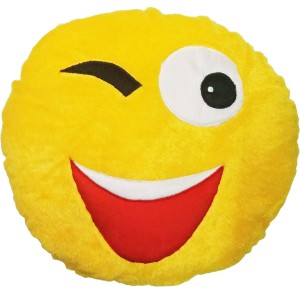 Gold Dust VKI4 Smiley Emoticon Decorative Cushion  - 15 inch