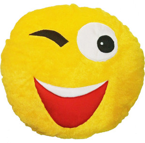 Gold Dust VKI4 Smiley Emoticon Decorative Cushion - 15 inch