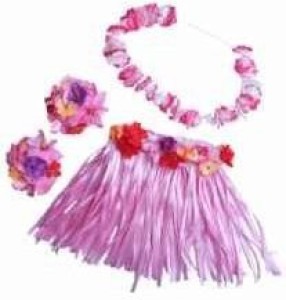 Stuffems Toy Shop Hawaiian Girl W/Flower Lei Outfit Fits Most 14