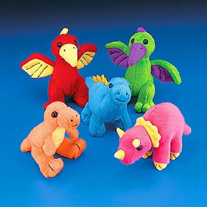 Fun Express Plush Dinosaur Assortment (1 Dozen)