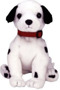 Ty Beanie Ba Dizzy The Dalmatian (Black Spotsblack Ears & Red