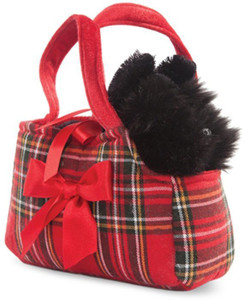 Hamleys Fancy Pal Scottie in Tartan Bag - 8 Inch - 16 cm