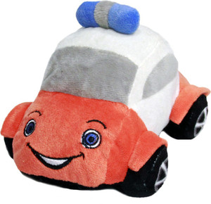 Soft Buddies Plush Toy Police Car - 4 inch