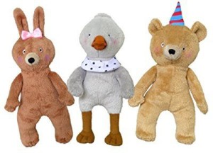 MerryMakers The Quiet Book/The Loud Book Plush Doll Trio8Inches Each