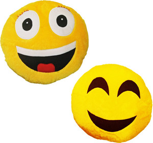 Gold Dust VKI75 Smiley Emoticon Decorative Cushion - 15 inch