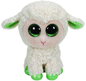 TY Beanie Babies Lala White Lamb Medium Plush