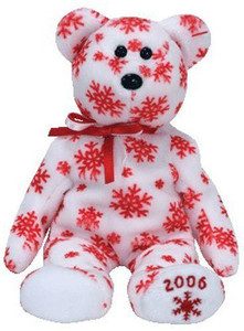 TY Beanie Babies Snowbelles The Bear (White Version)