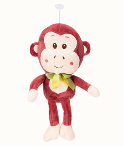 ToynJoy Cute Soft Maroon Hanging Monkey with Long Legs Stuffed Toy - 32 cm