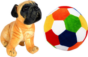 Alexus Pug Dog And Football - 32 cm