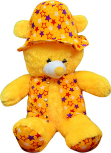 S S Mart 2.5 Feet Yellow Modi Jacket Teddy bear with Cap - 75 cm