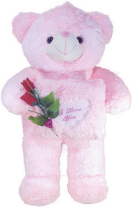 Tickles Teddy With Rose And Heart - 75 cm
