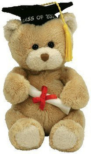 Ty Beanie Babies Scholar 2007 Graduation Bear With Diploma