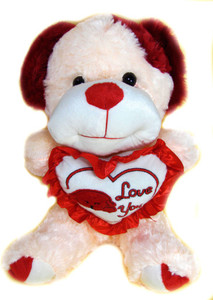 Tickles I Love Heart Standing Dog - 33 cm